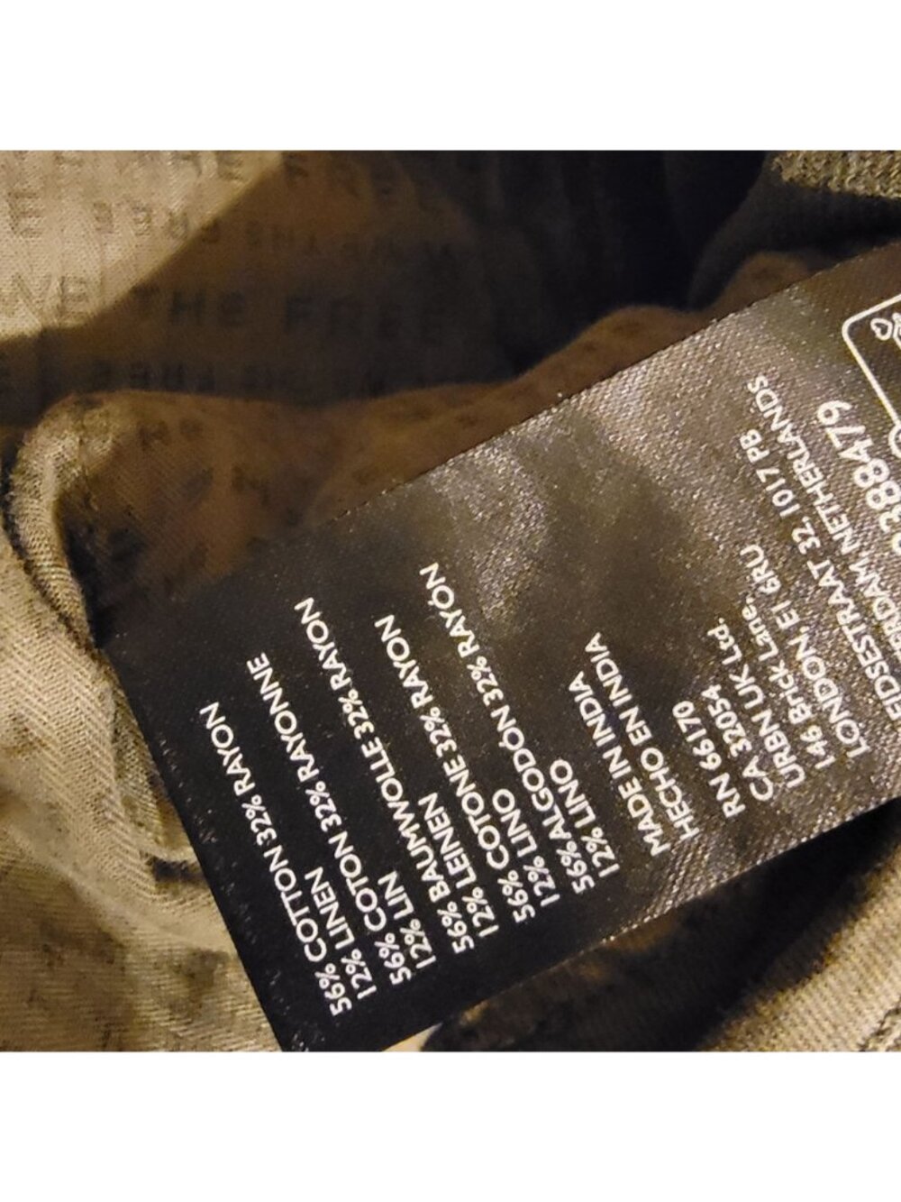 Free People Spotlight Washed Barrel Chino Trousers Olive Y2K 90s Womens 12 - Picture 8 of 8